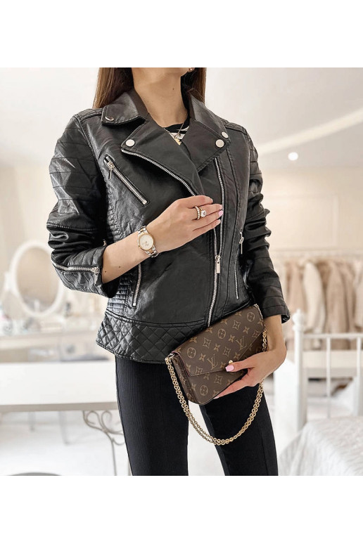 Černá motorkářská bunda Masson Černá motorkářská bunda Masson