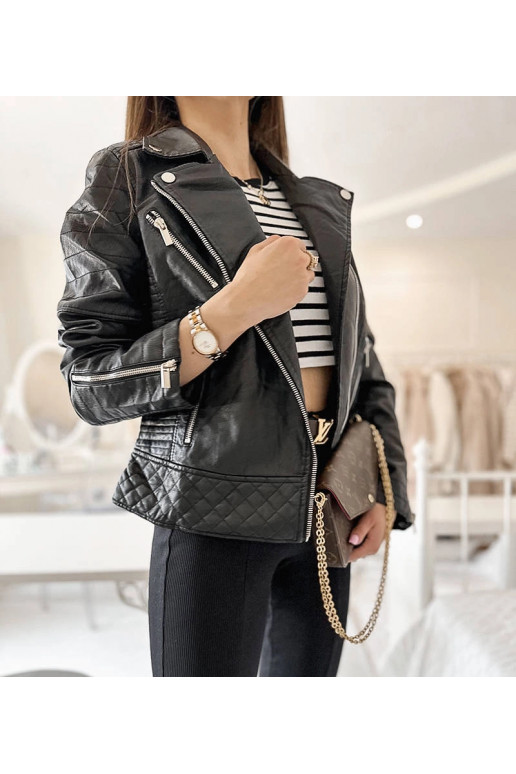 Černá motorkářská bunda Masson Černá motorkářská bunda Masson