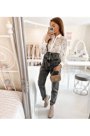 Šedé džíny máma Aubert