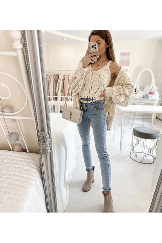 Lehké džíny Menilia s vysokým pasem