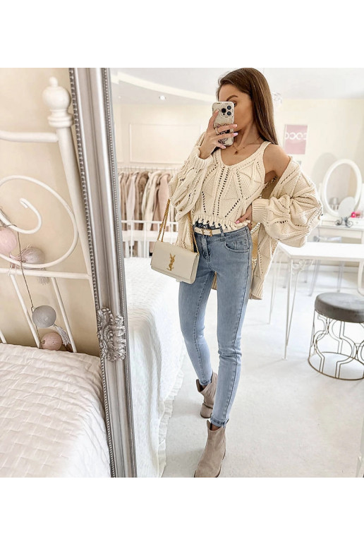 Lehké džíny Menilia s vysokým pasem