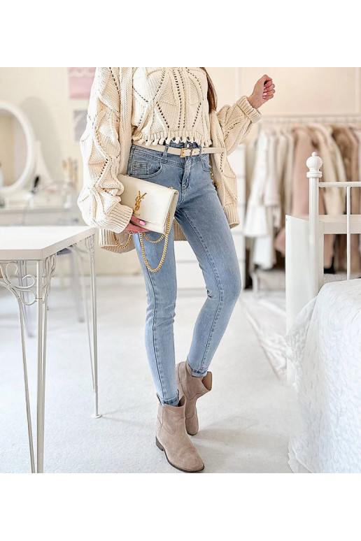 Lehké džíny Menilia s vysokým pasem