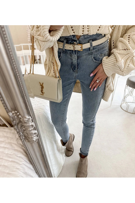 Lehké džíny Menilia s vysokým pasem