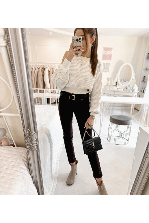 Hnědé látkové kalhoty Lauzier