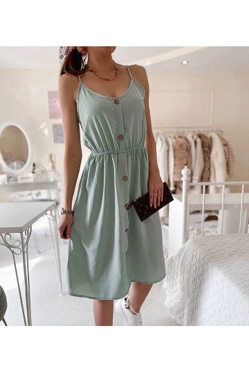 Zelené šaty na ramínka Aubin