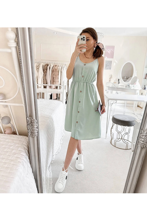 Zelené šaty na ramínka Aubin Zelené šaty na ramínka Aubin