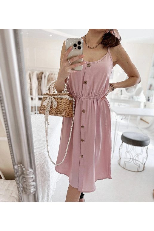 Růžové šaty na ramínka Aubin Růžové šaty na ramínka Aubin