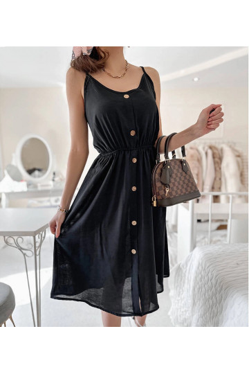 Černé šaty bez ramínek...