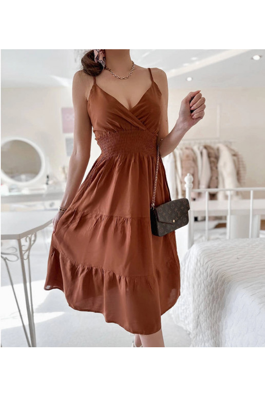 Hnědé rozevláté šaty Yvon Hnědé rozevláté šaty Yvon