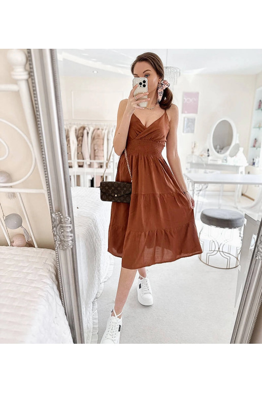 Hnědé rozevláté šaty Yvon Hnědé rozevláté šaty Yvon