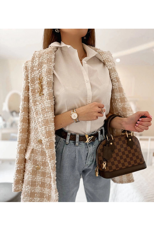 Klasická bílá košile Genov s krátkým...