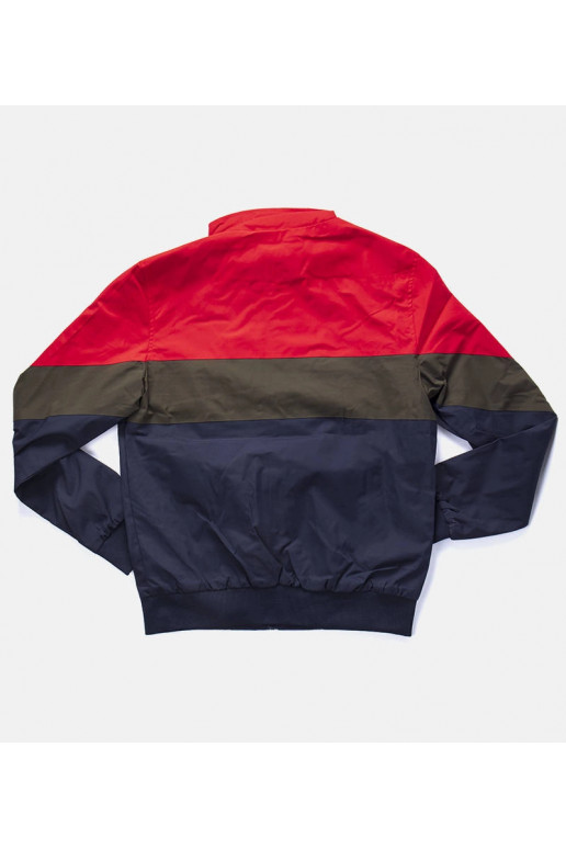 Červená pánská bunda se stojáčkem...