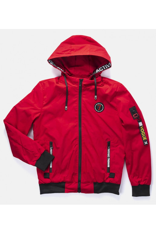 Červená pánská přechodová bunda...