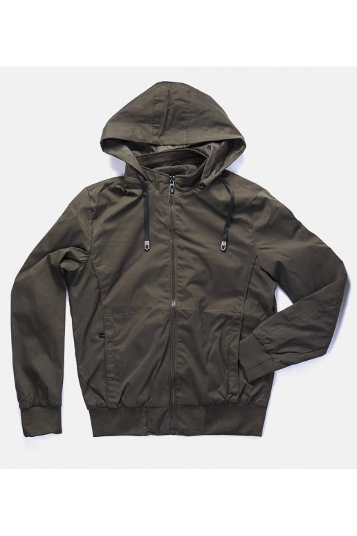 Zelená pánská větrovka Brault s kapucí