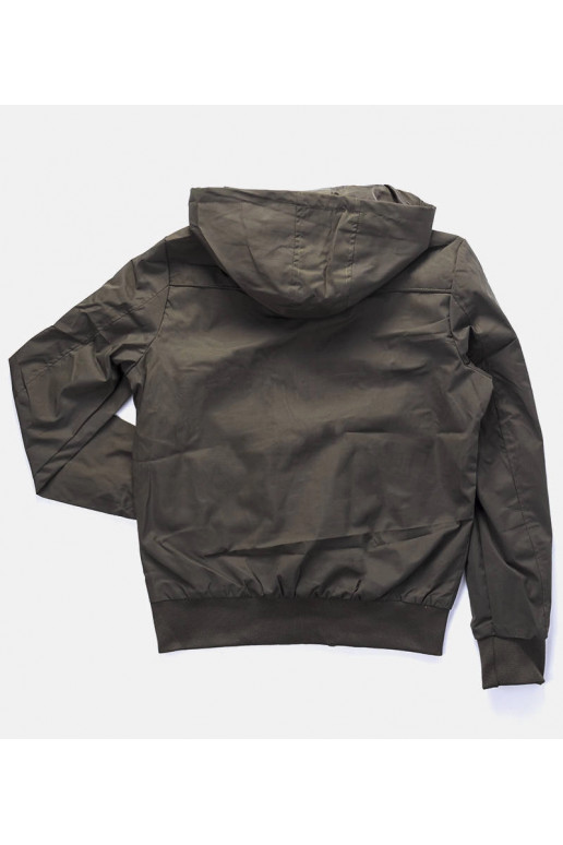 Zelená pánská větrovka Brault s kapucí