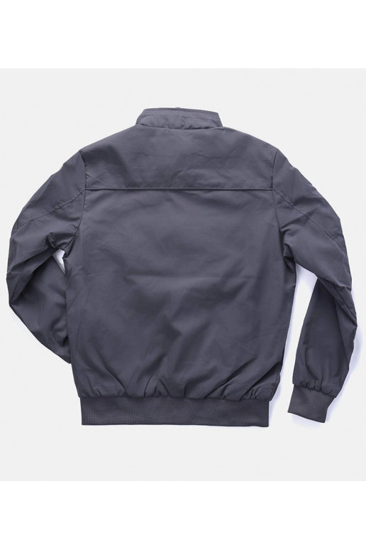 Šedá pánská bunda se stojatým...