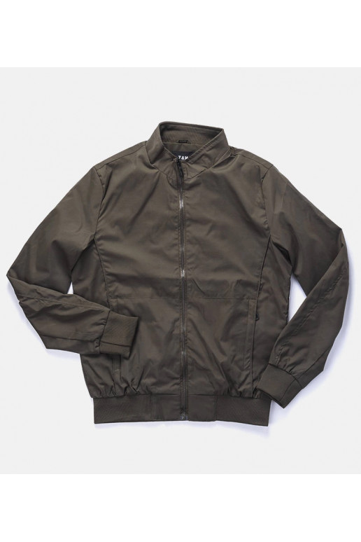 Zelená pánská bunda se stojáčkem...