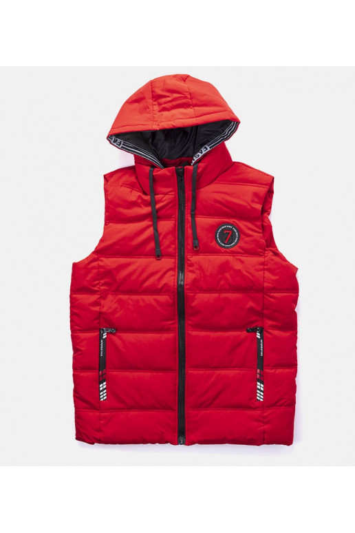 Pánská červená prošívaná vesta Allaire
