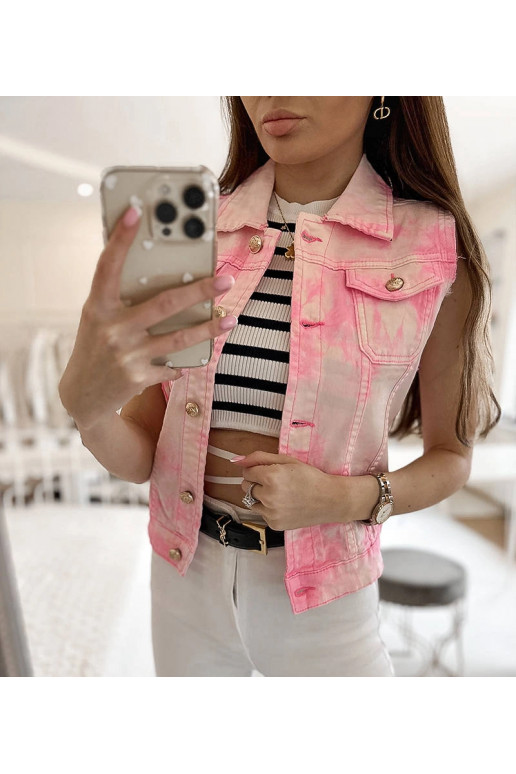 Dámská bílo-růžová vesta Palerma Dámská bílo-růžová vesta Palerma