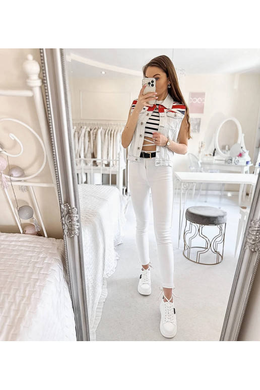 Dámská modrá džínová vesta Britty Dámská modrá džínová vesta Britty