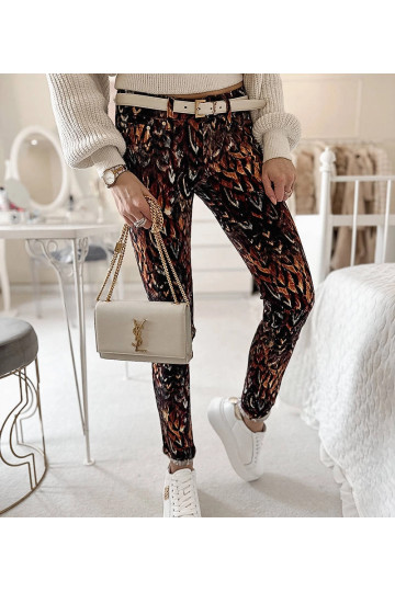 Vzorované kalhoty Claude Brown 2