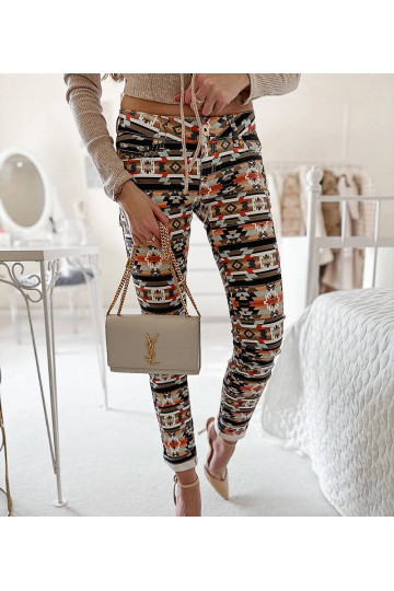 Kalhoty Aya s vícebarevným...