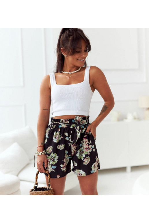 Černé volné dámské kraťasy s... Černé volné dámské kraťasy s...