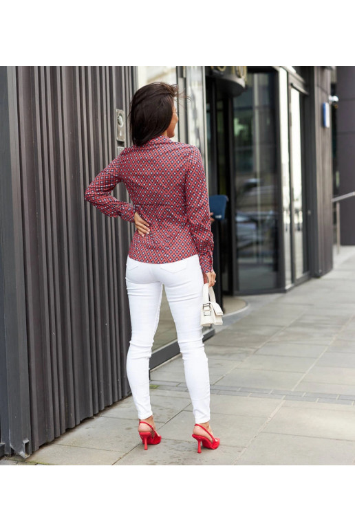 Květinová dámská košile Rasha červená
