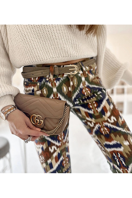 Dámské vícebarevné vzorované dlouhé...