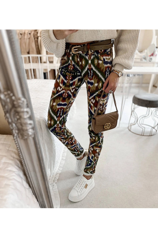 Dámské vícebarevné vzorované dlouhé...