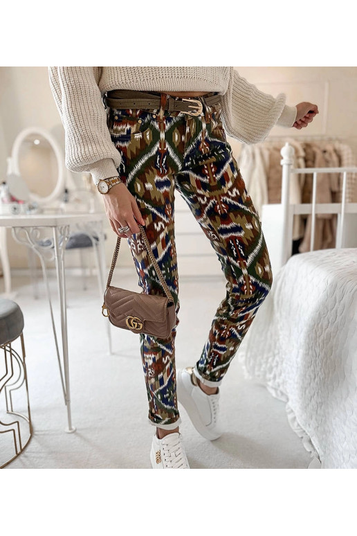 Dámské vícebarevné vzorované dlouhé...