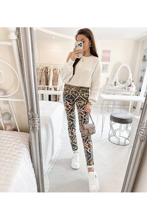 Dámské vícebarevné vzorované dlouhé...