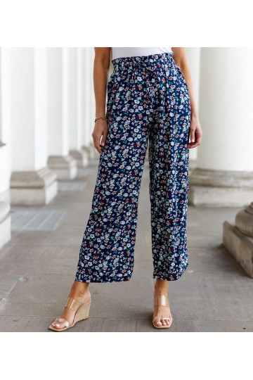 Černé květinové široké... 2