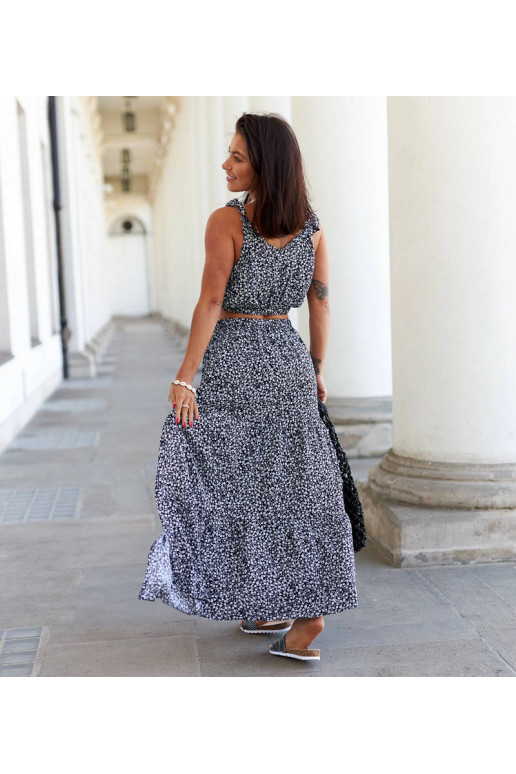 Černý komplet s topem a sukní Endrizzi Černý komplet s topem a sukní Endrizzi