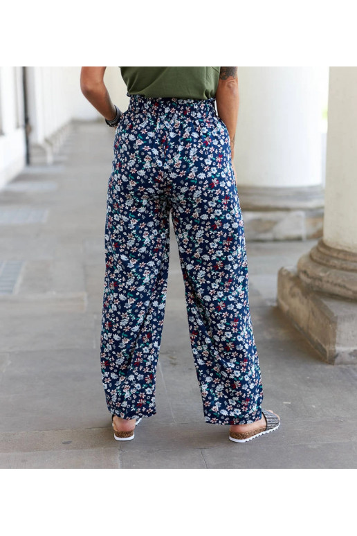 Námořnicky modré květované široké...