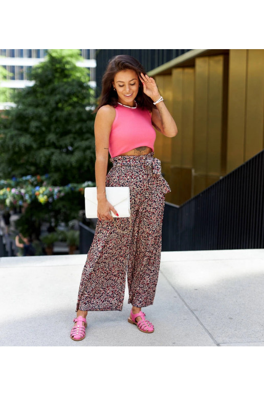 Malmantile červené plisované kalhoty