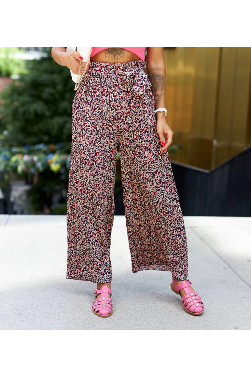 Malmantile červené plisované kalhoty