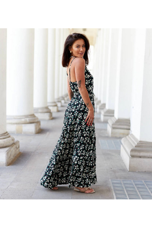 Černé květinové šaty Camnago Černé květinové šaty Camnago