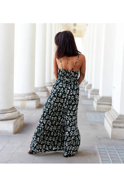 Černé květinové šaty Camnago Černé květinové šaty Camnago