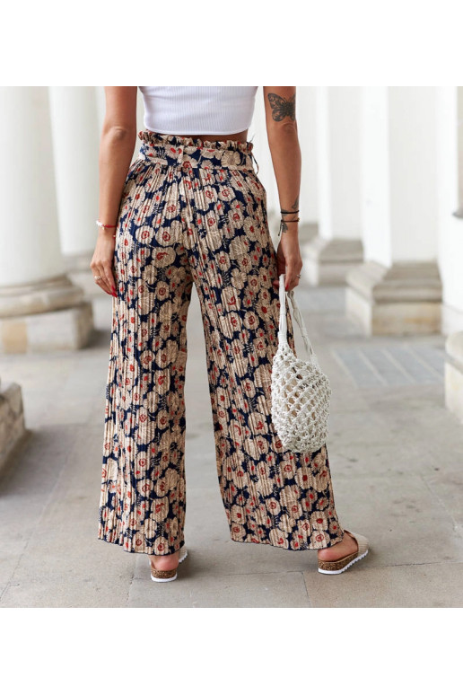 Námořnicky modré široké plisované...