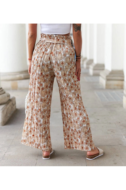 Bílé široké plisované kalhoty Aberdeen