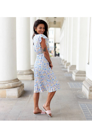 Bílé květované plisované... 2