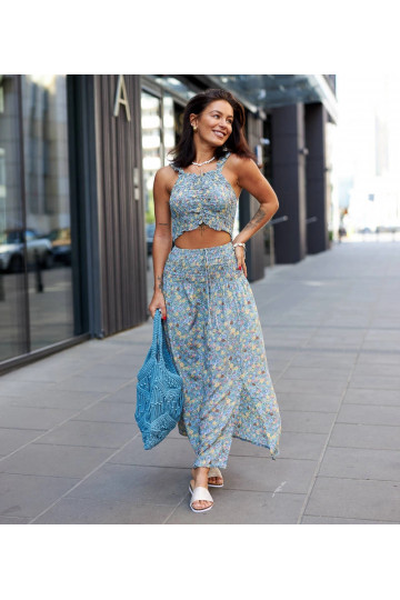 Zelený komplet s topem a...