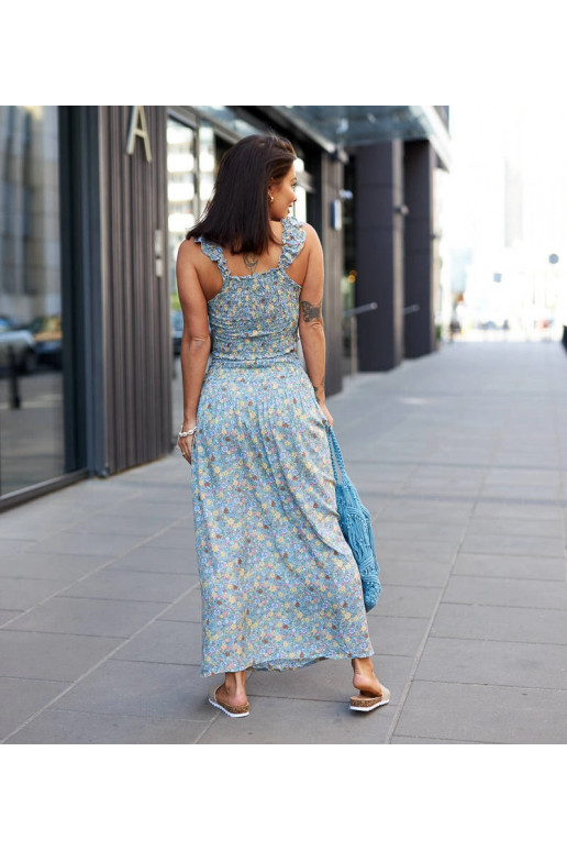 Zelený komplet s topem a sukní Febo Zelený komplet s topem a sukní Febo