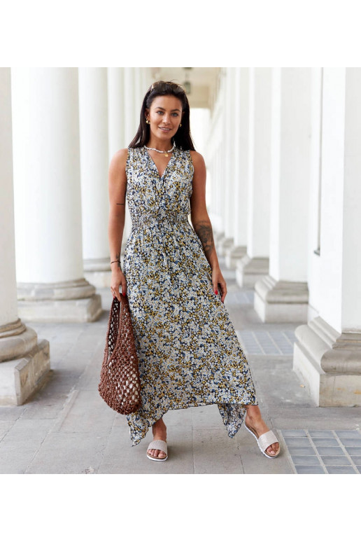 Tmavě modré květinové šaty Napolitano Tmavě modré květinové šaty Napolitano