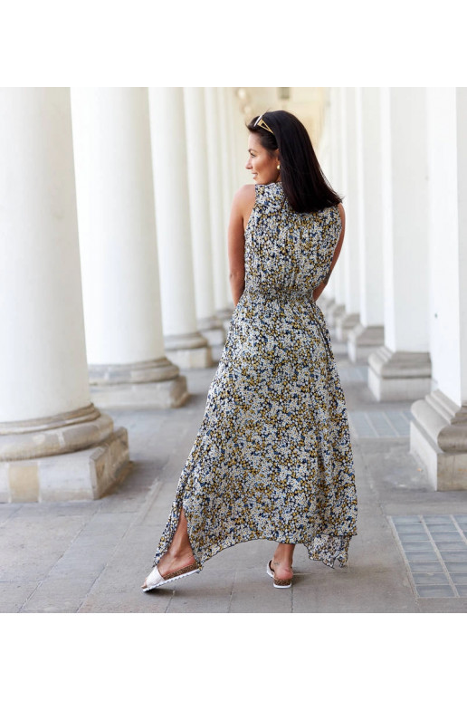 Tmavě modré květinové šaty Napolitano Tmavě modré květinové šaty Napolitano