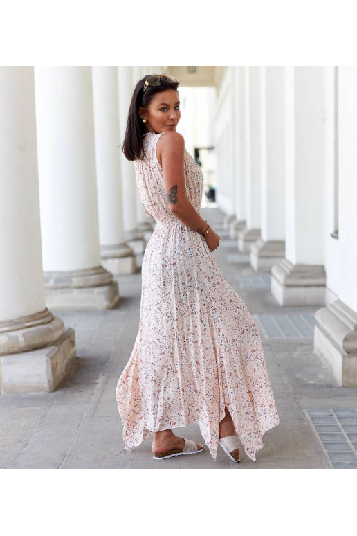 Béžové květinové šaty Napolitano Béžové květinové šaty Napolitano