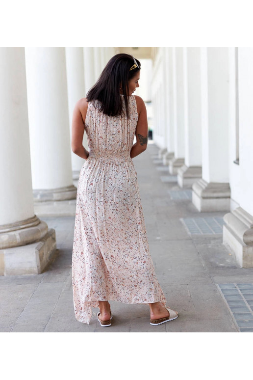 Béžové květinové šaty Napolitano Béžové květinové šaty Napolitano