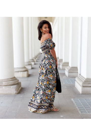 Černé vzorované šaty Delfino 2