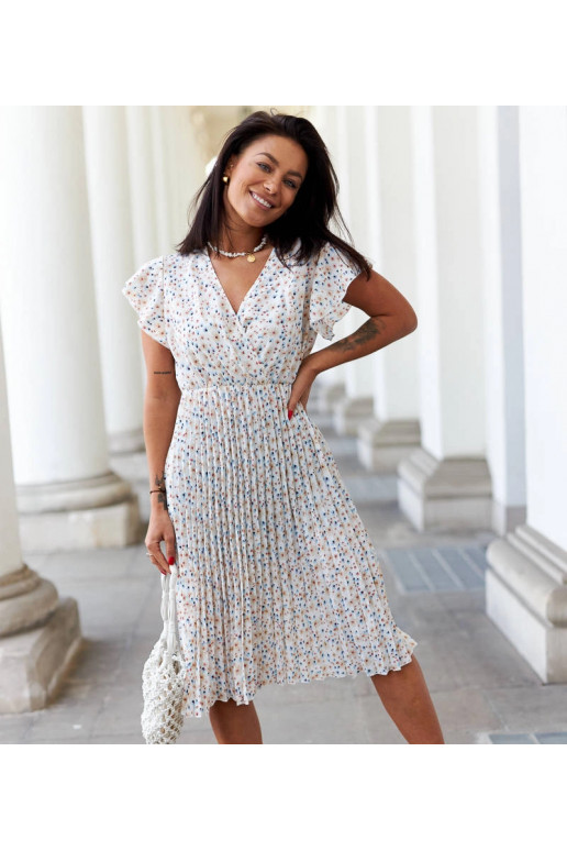 Viminale růžové květinové plisované šaty Viminale růžové květinové plisované šaty